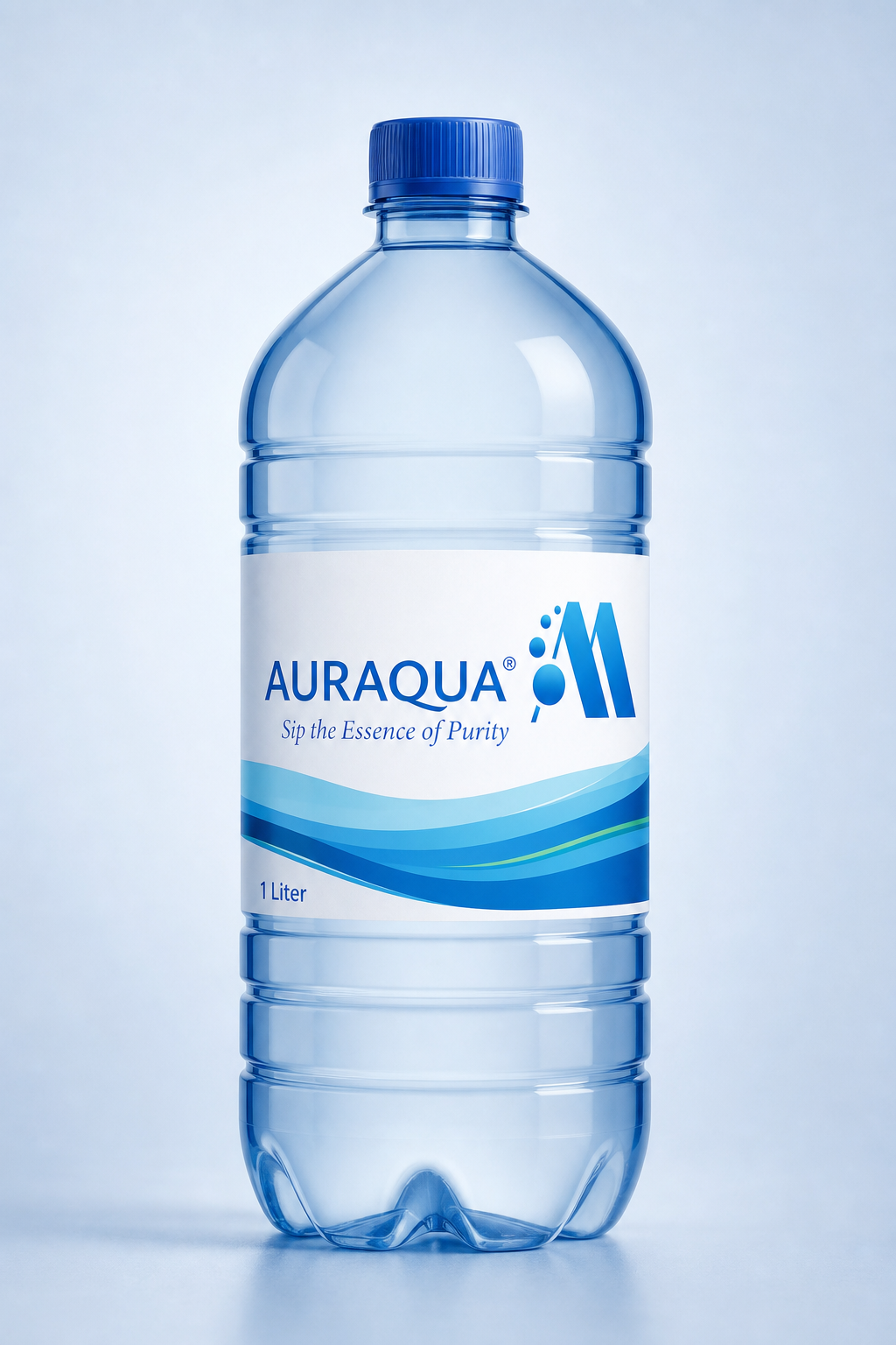 AURAQUA 1 liter bottle design